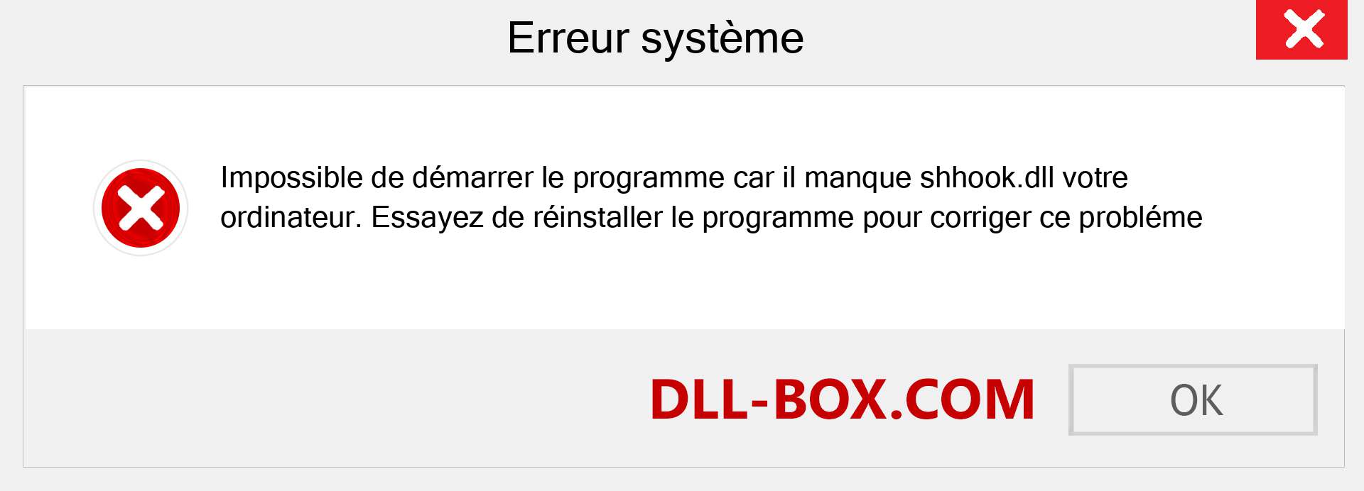 Le fichier shhook.dll est manquant ?. Télécharger pour Windows 7, 8, 10 - Correction de l'erreur manquante shhook dll sur Windows, photos, images